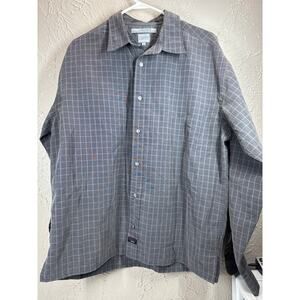 Tommy By Tommy Hilfiger Men's Gray Long Sleeve Button Up‎ Check Size Large